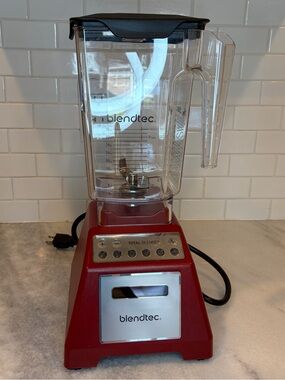 Blendtec ES3 Total Blender Classic Pomegranate Red With Wildside + Jar 1560W